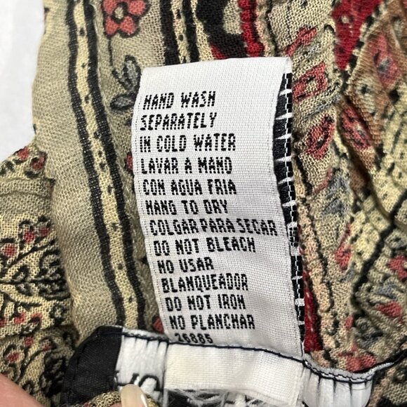 Vintage Sag Harbor Skirt Womens L Tiered Broomstick Peasant Floral Boho Hippie‎ - Picture 8 of 8